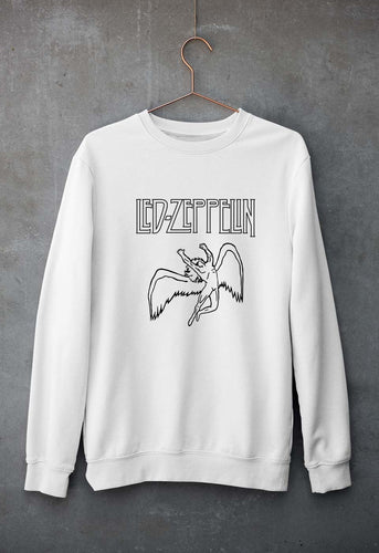 Led Zeppelin Unisex Sweatshirt for Men/Women-White-Ektarfa.online