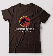 Load image into Gallery viewer, Jurassic World T-Shirt for Men-S(38 Inches)-Coffee Brown-Ektarfa.online
