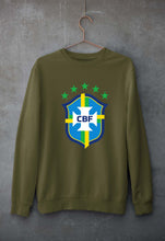 Load image into Gallery viewer, Brazil Football Unisex Sweatshirt for Men/Women-Olive Green-Ektarfa.online
