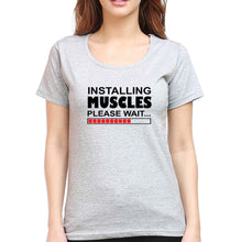 Load image into Gallery viewer, Gym T-Shirt for Women-Grey Melange-Ektarfa.online

