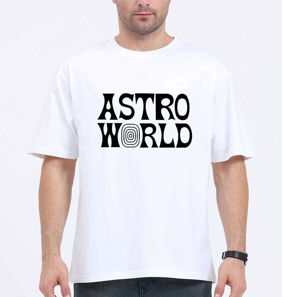 Astroworld Travis Scott Oversized T-Shirt for Men-White-Ektarfa.online