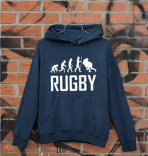 Load image into Gallery viewer, Rugby Evolution Unisex Hoodie for Men/Women-Navy Blue-Ektarfa.online
