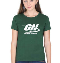 Load image into Gallery viewer, optimum nutrition (ON) T-Shirt for Women-Dark Green-Ektarfa.online
