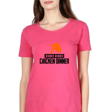 Load image into Gallery viewer, PUBG Winner Winner Chicken Dinner T-Shirt for Women-Pink-Ektarfa.online
