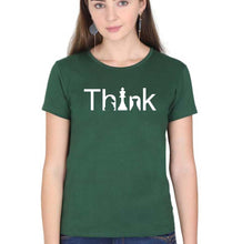 Load image into Gallery viewer, Chess Think T-Shirt for Women-Dark Green-Ektarfa.online
