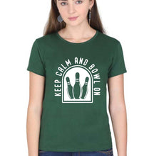 Load image into Gallery viewer, Bowling T-Shirt for Women-Dark Green-Ektarfa.online
