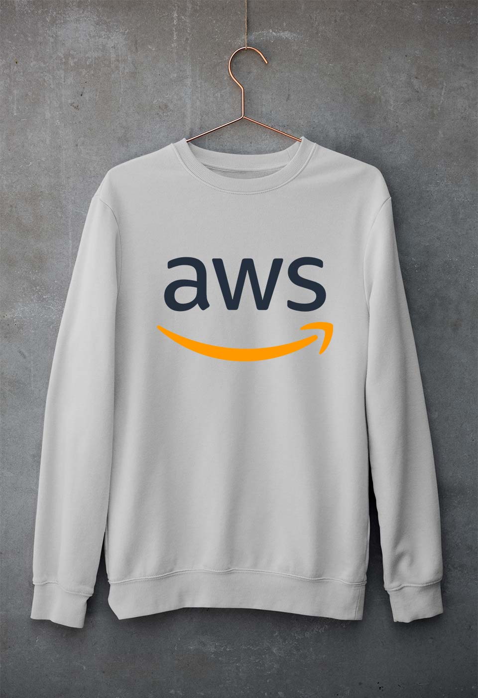 Amazon AWS Unisex Sweatshirt for Men/Women-Grey Melange-Ektarfa.online