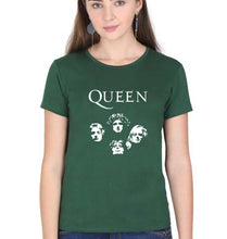Load image into Gallery viewer, Queen Rock Band T-Shirt for Women-Dark Green-Ektarfa.online
