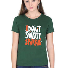 Load image into Gallery viewer, Gym Sweat T-Shirt for Women-Dark Green-Ektarfa.online
