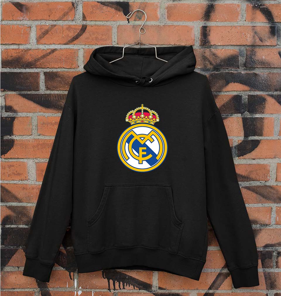 Real Madrid Unisex Hoodie for Men/Women-Black-Ektarfa.online