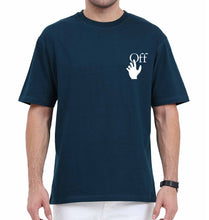 Load image into Gallery viewer, off white Oversized T-Shirt for Men-Petrol Blue-Ektarfa.online
