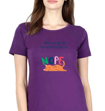 Load image into Gallery viewer, Nope T-Shirt for Women-Purple-Ektarfa.online
