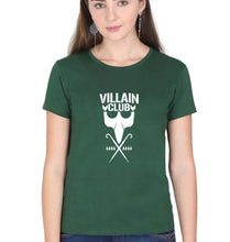 Load image into Gallery viewer, Villain Club T-Shirt for Women-Dark Green-Ektarfa.online
