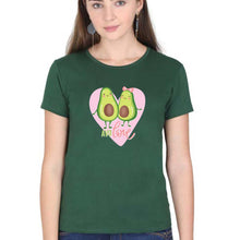Load image into Gallery viewer, Avocado Love T-Shirt for Women-Dark Green-Ektarfa.online

