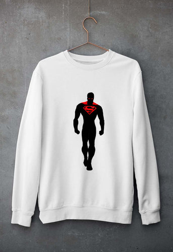 Superman Superhero Unisex Sweatshirt for Men/Women-White-Ektarfa.online