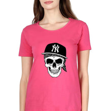 Load image into Gallery viewer, Hip Hop Skull NY T-Shirt for Women-Pink-Ektarfa.online
