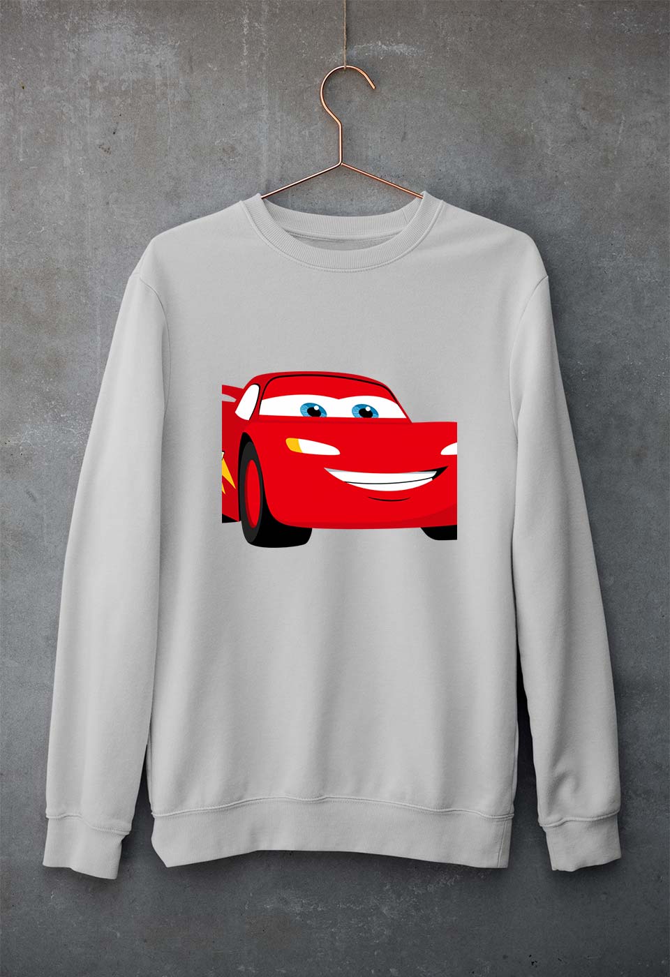 Lightning McQueen Unisex Sweatshirt for Men/Women-Grey Melange-Ektarfa.online