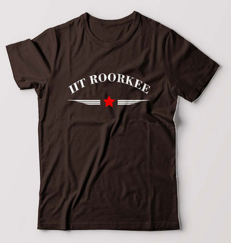 IIT Roorkee T-Shirt for Men-S(38 Inches)-Coffee Brown-Ektarfa.online