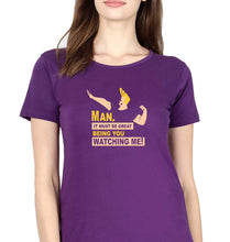 Load image into Gallery viewer, Johnny Bravo T-Shirt for Women-Purple-Ektarfa.online
