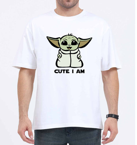 Yoda Star Wars Oversized T-Shirt for Men-White-Ektarfa.online