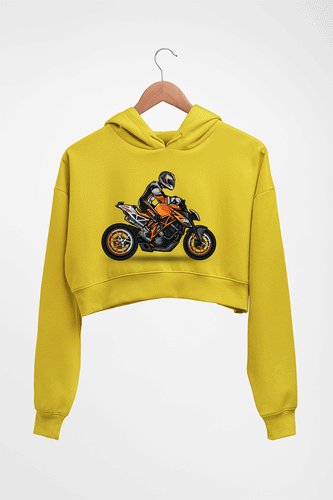 Duke Crop HOODIE FOR WOMEN-Mustard yellow-Ektarfa.online