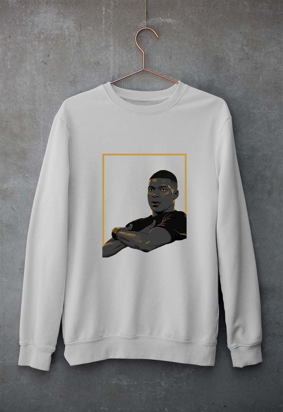 Kylian Mbappé Unisex Sweatshirt for Men/Women-Grey Melange-Ektarfa.online