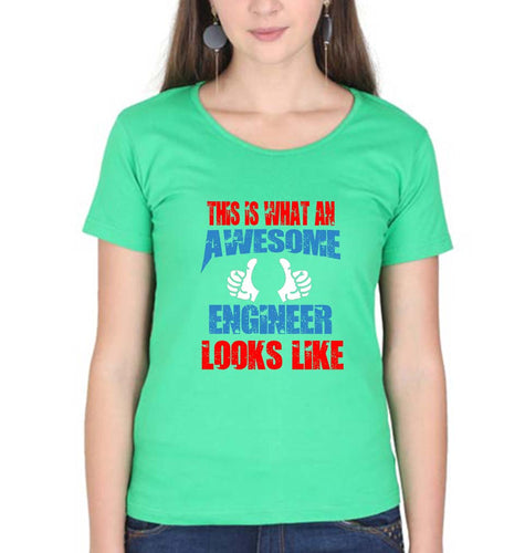 Awesome Engineer T-Shirt for Women-flag green-Ektarfa.online