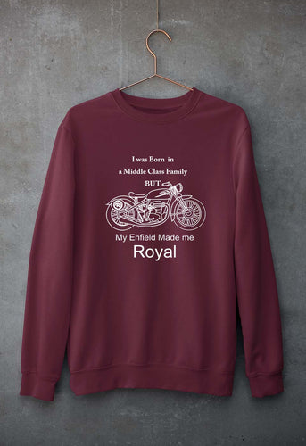 My Enfield made me Royal Unisex Sweatshirt for Men/Women-Maroon-Ektarfa.online