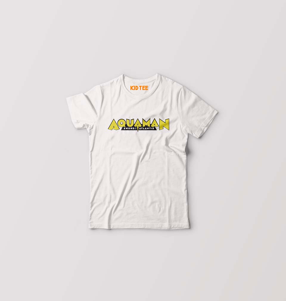 Aqua Man Kids T-Shirt for Boy/Girl-White-Ektarfa.online