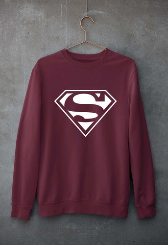 Superman Superhero Unisex Sweatshirt for Men/Women-Maroon-Ektarfa.online