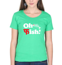 Load image into Gallery viewer, Fish Funny T-Shirt for Women-flag green-Ektarfa.online
