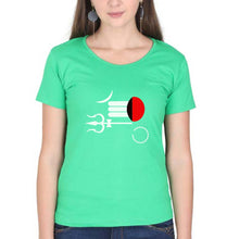 Load image into Gallery viewer, Mahakal Mahadev Bholenath Shiva Shivji T-Shirt for Women-flag green-Ektarfa.online
