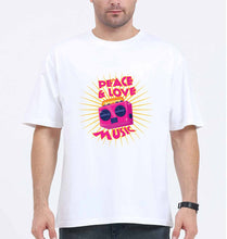 Load image into Gallery viewer, Psychedelic Music Peace Love Oversized T-Shirt for Men-White-Ektarfa.online
