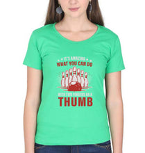 Load image into Gallery viewer, Bowling T-Shirt for Women-flag green-Ektarfa.online
