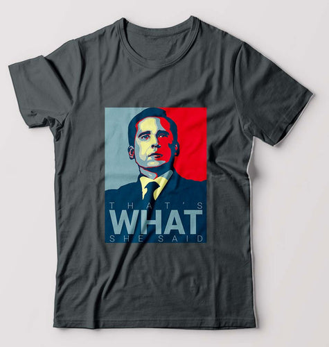 Michael Scott T-Shirt for Men-Steel grey-Ektarfa.online