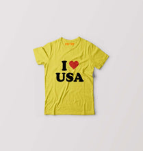Load image into Gallery viewer, I Love USA Kids T-Shirt for Boy/Girl-Yellow-Ektarfa.online

