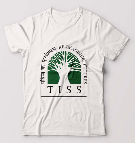 Tata Institute of Social Sciences (TISS) T-Shirt for Men-White-Ektarfa.online