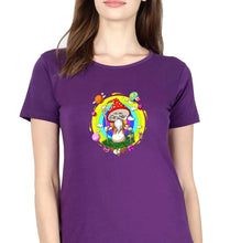 Load image into Gallery viewer, Mushroom T-Shirt for Women-Purple-Ektarfa.online
