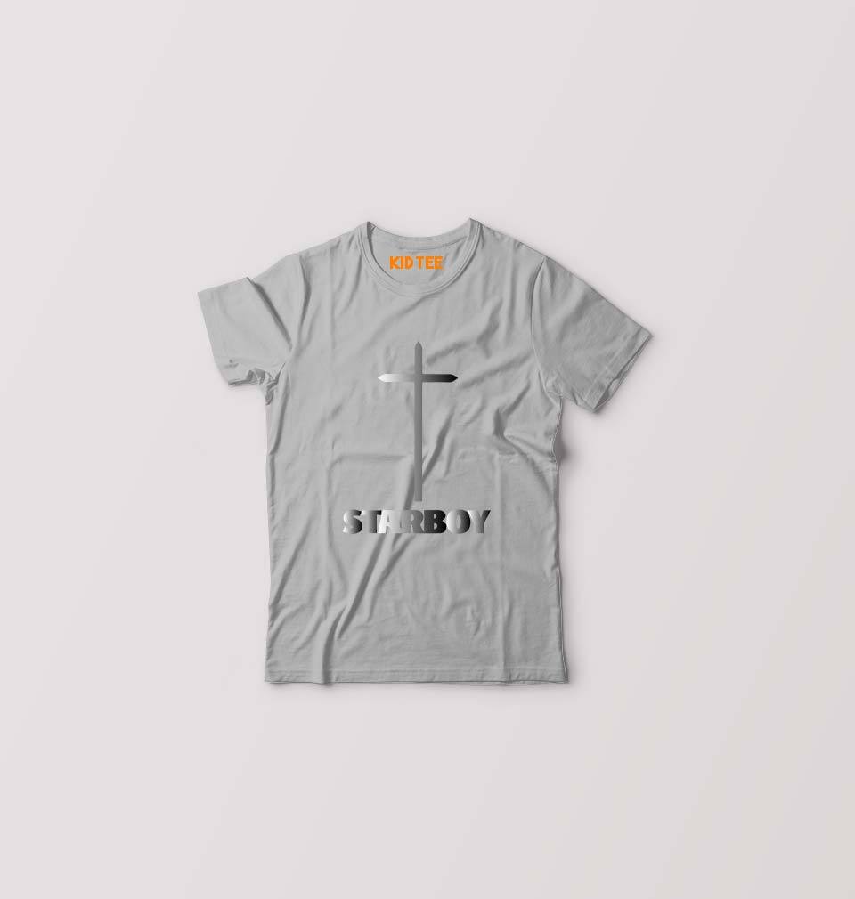 The Weeknd Kids T-Shirt for Boy/Girl-Grey-Ektarfa.online