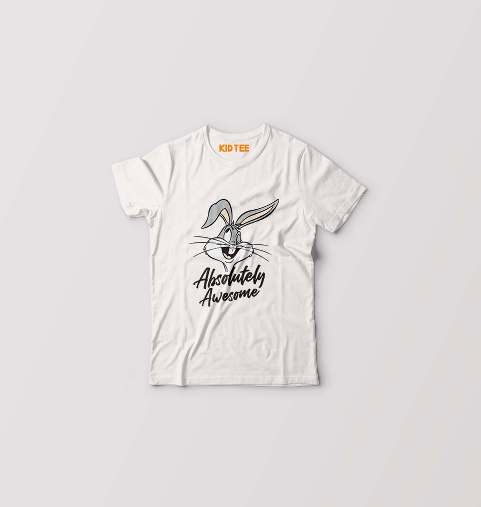 Rabbit Bunny Kids T-Shirt for Boy/Girl-White-Ektarfa.online