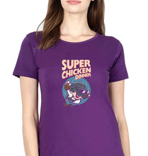 Load image into Gallery viewer, PUBG Super Chicken Dinner T-Shirt for Women-Purple-Ektarfa.online
