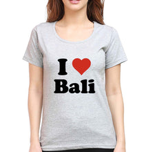 Load image into Gallery viewer, I Love Bali T-Shirt for Women-Grey Melange-Ektarfa.online
