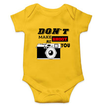 Load image into Gallery viewer, don&#39;t make me shoot u Kids Romper For Baby Boy/Girl-0-5 Months(18 Inches)-Yellow-Ektarfa.online
