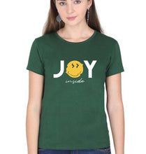 Load image into Gallery viewer, Joy Emoji T-Shirt for Women-Dark Green-Ektarfa.online

