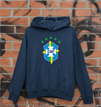 Load image into Gallery viewer, Brazil Football Football Unisex Hoodie for Men/Women-Navy Blue-Ektarfa.online
