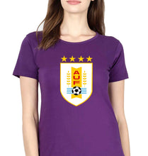 Load image into Gallery viewer, Uruguay Football T-Shirt for Women-Purple-Ektarfa.online
