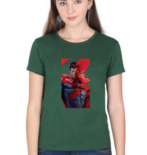 Load image into Gallery viewer, Superman Superhero T-Shirt for Women-Dark Green-Ektarfa.online
