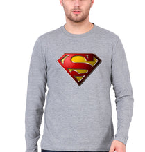 Load image into Gallery viewer, Superman Superhero Dad Full Sleeves T-Shirt for Men-Grey Melange-Ektarfa.online
