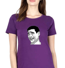 Load image into Gallery viewer, Yao Ming Face(Bitch Please) T-Shirt for Women-Purple-Ektarfa.online
