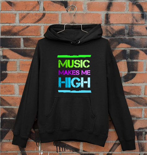 Music Makes me High Unisex Hoodie for Men/Women-Black-Ektarfa.online